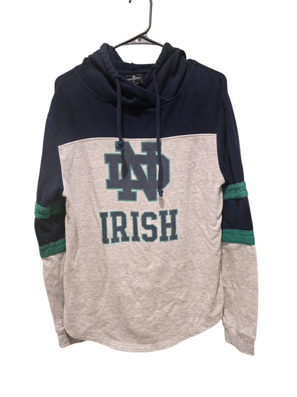 Colosseum Heathered Gray/Navy Notre Dame Fighting Irish Taylor Colorbloc - Picture 2 of 11